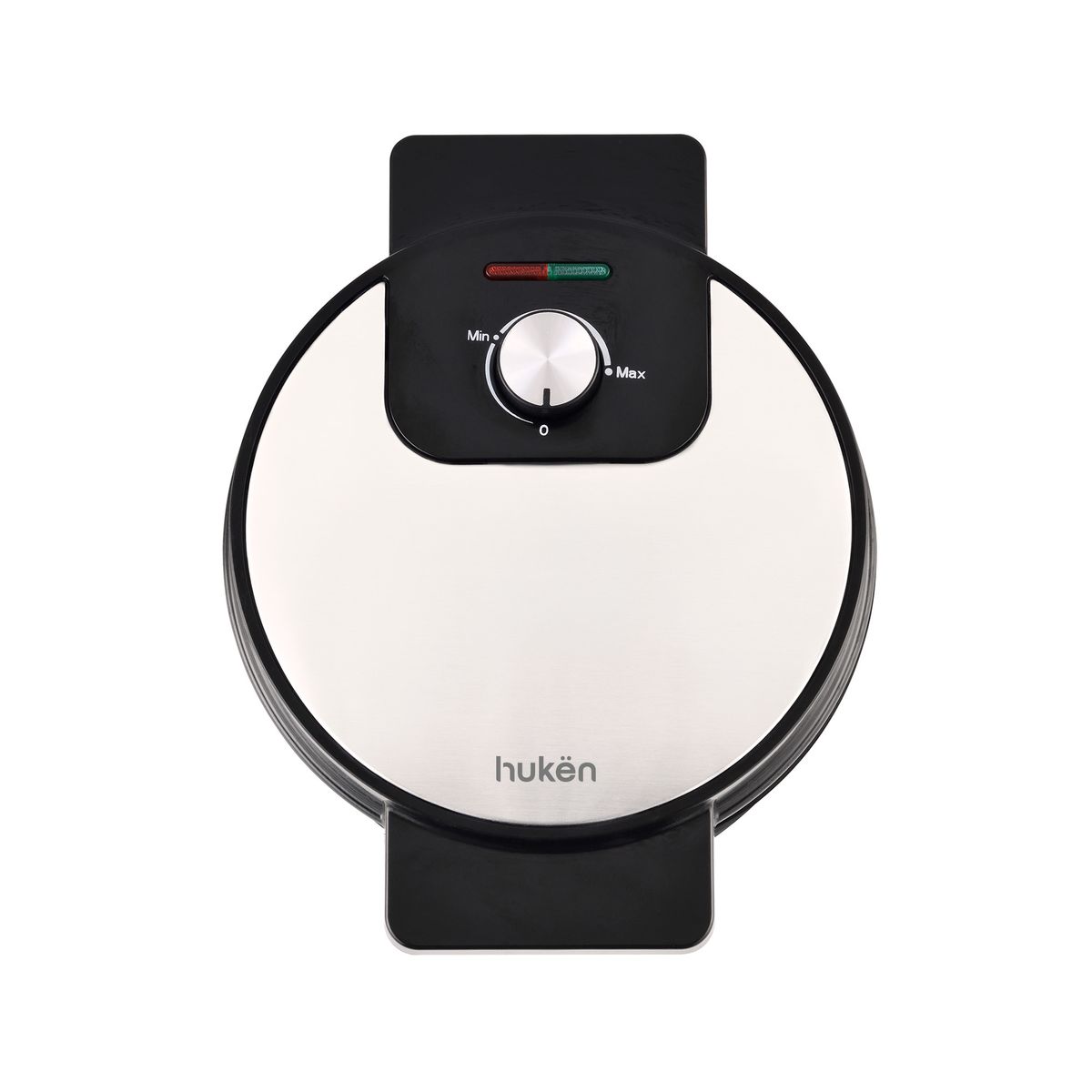 HUKEN - Wafflera Belga Redonda Flash Cook+ Premium 4 Rebanadas Acero Hukën®