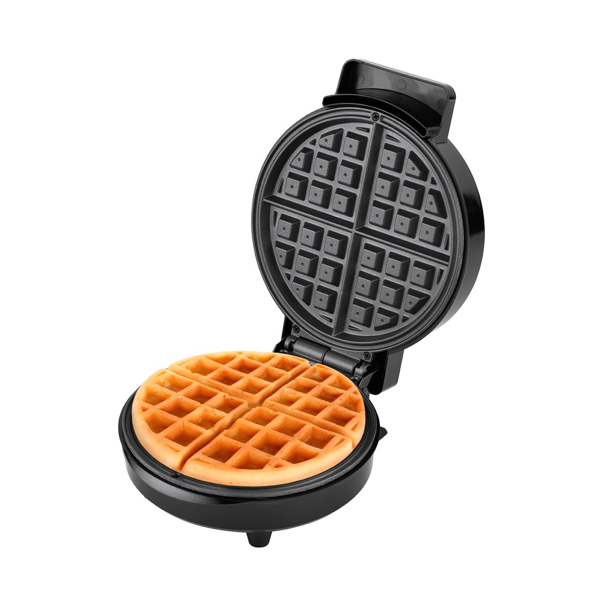 HUKEN - Wafflera Belga Redonda Flash Cook+ Premium 4 Rebanadas Acero Hukën®