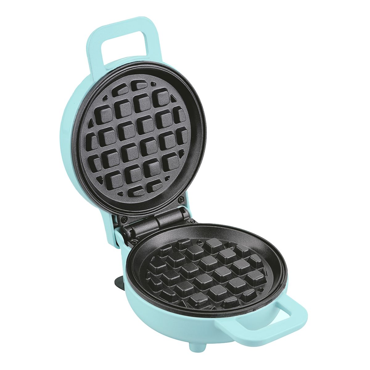 HUKEN - Mini Wafflera Heat+ Azul 1 Rebanada Luz Indicadora Hukën