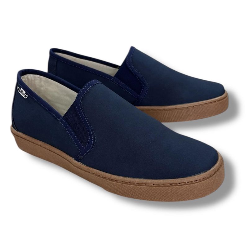 XIAN SHOES - mocasines hombre azul turqui suela cafe b399