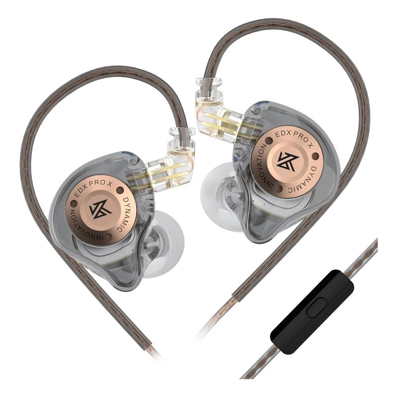 KZ - Audífonos Kz Edx Pro X Silver Monitores In Ear con microfono