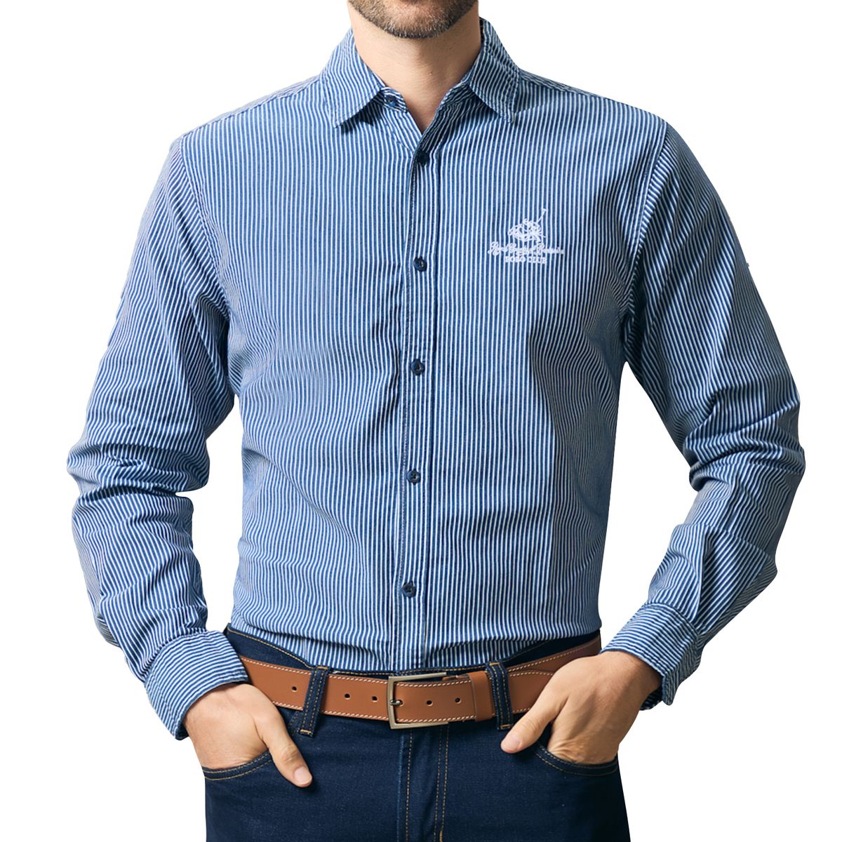 CROYDON - Camisa Duvan Azul Croydon para Hombre