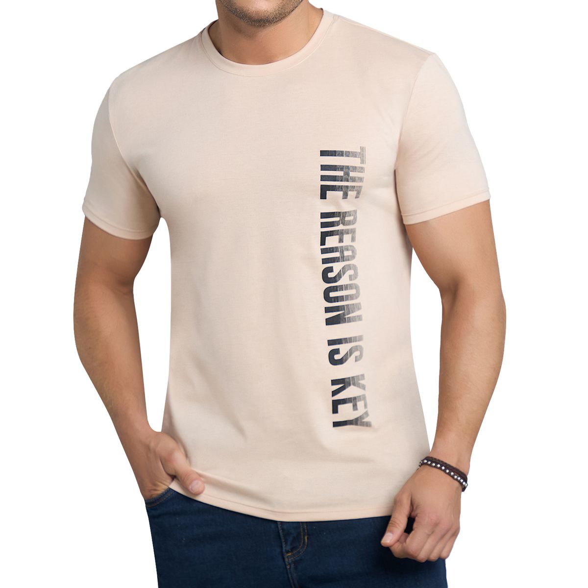 CROYDON - Camiseta Antonio Estampada Beige Croydon para Hombre