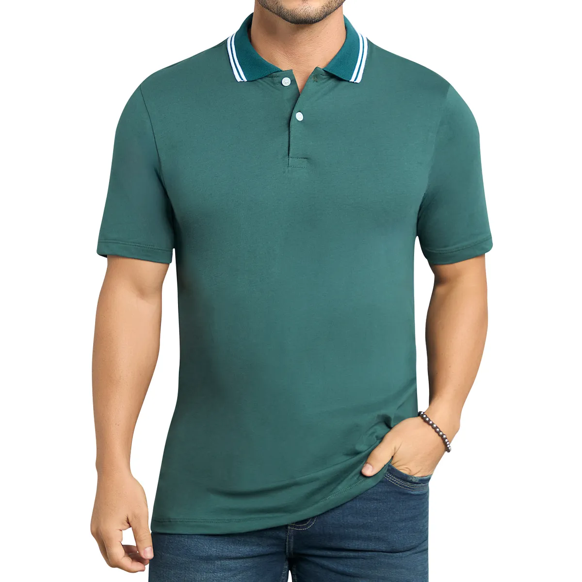 CROYDON - Camiseta Polo Pedro Verde Croydon para Hombre