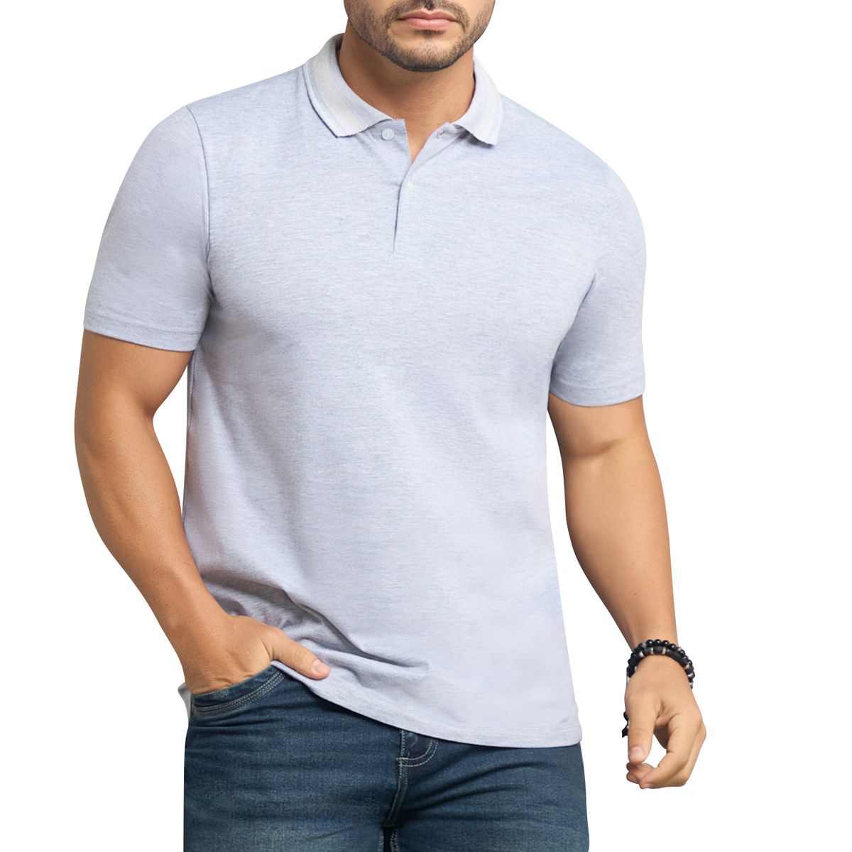 CROYDON - Camiseta Polo Pedro Gris Croydon para Hombre