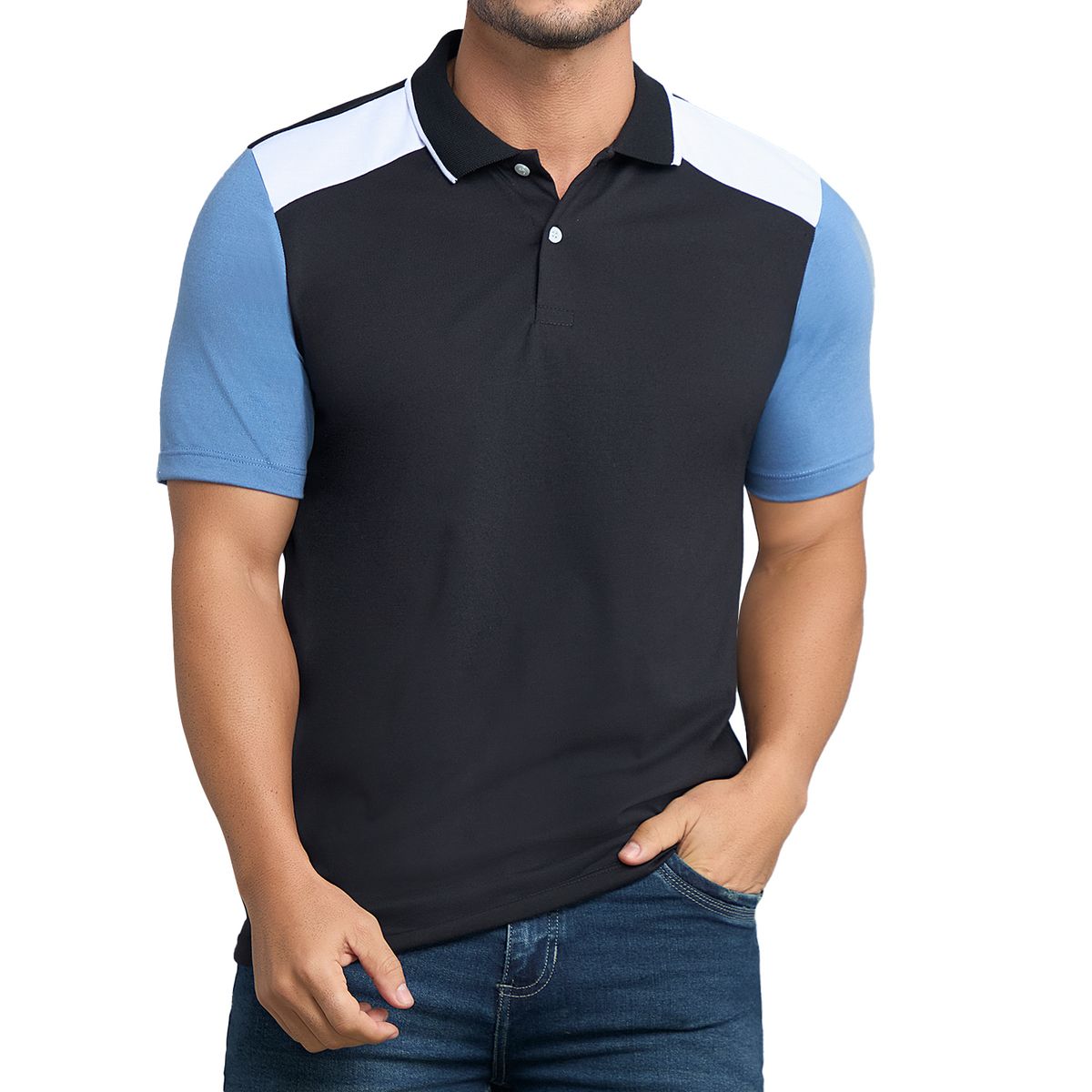 CROYDON - Camiseta Polo Emanuel Azul Claro Croydon para Hombre