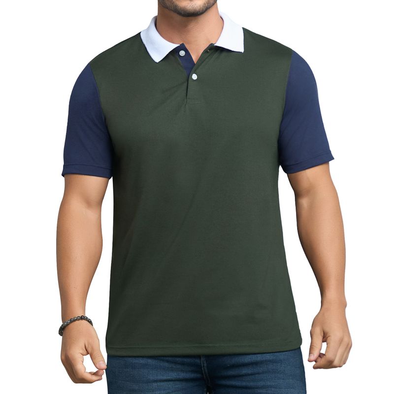 CROYDON - Camiseta Polo Sam Verde Militar para Hombre Croydon