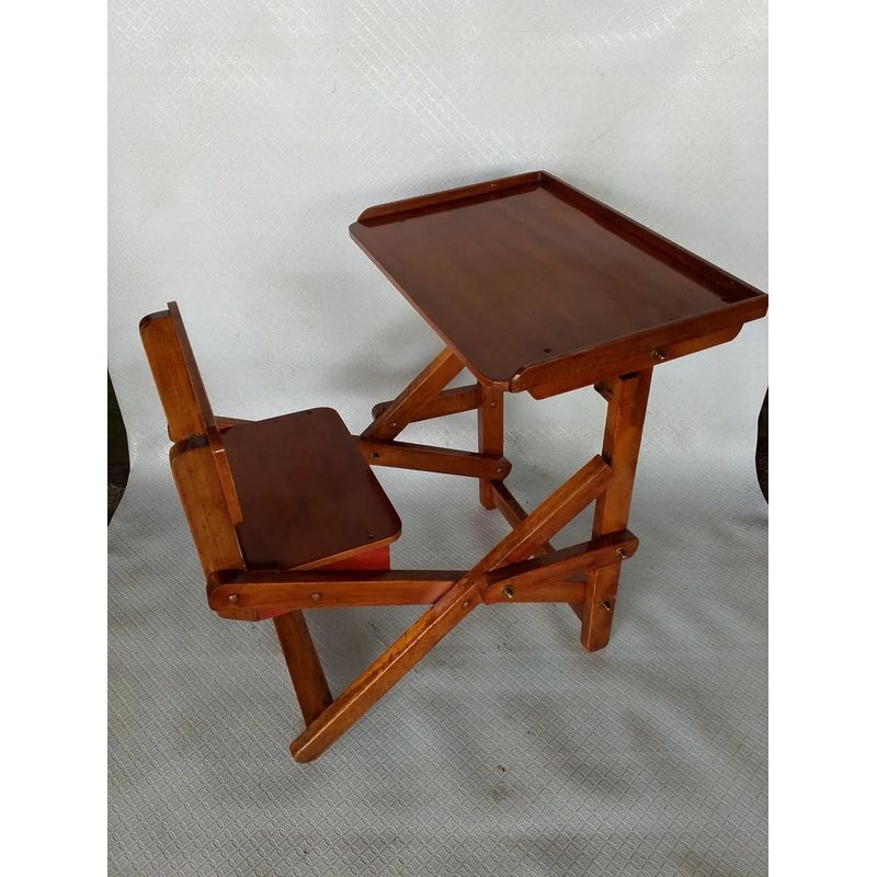 GENERICO - Pupitre Frances Antiguo Plegable En Cedro Natural 1950