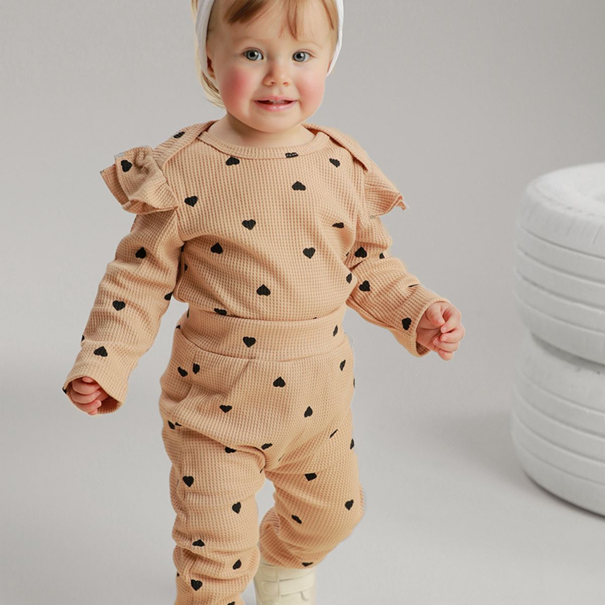 BABY SAMUU - Conjunto Mameluco y pantalón Casual Martina