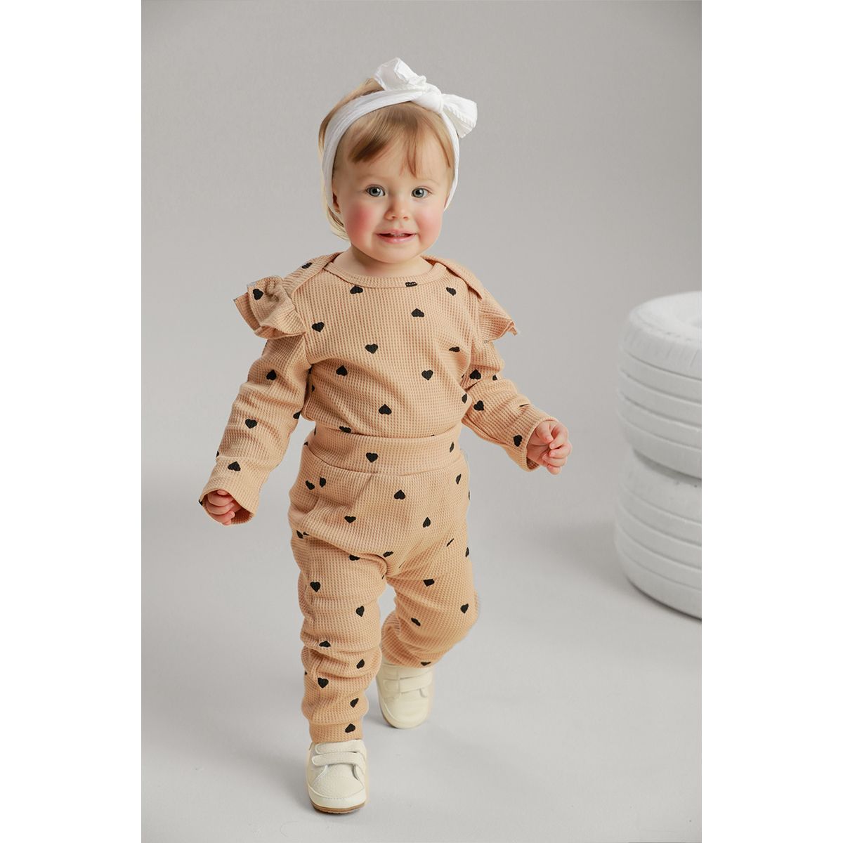 BABY SAMUU - Conjunto Mameluco y pantalón Casual Martina