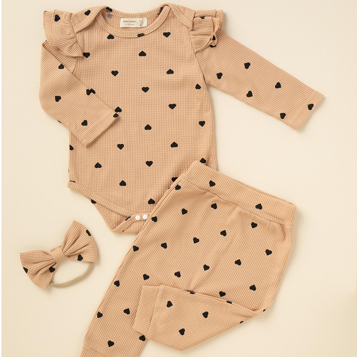 BABY SAMUU - Conjunto Mameluco y pantalón Casual Martina