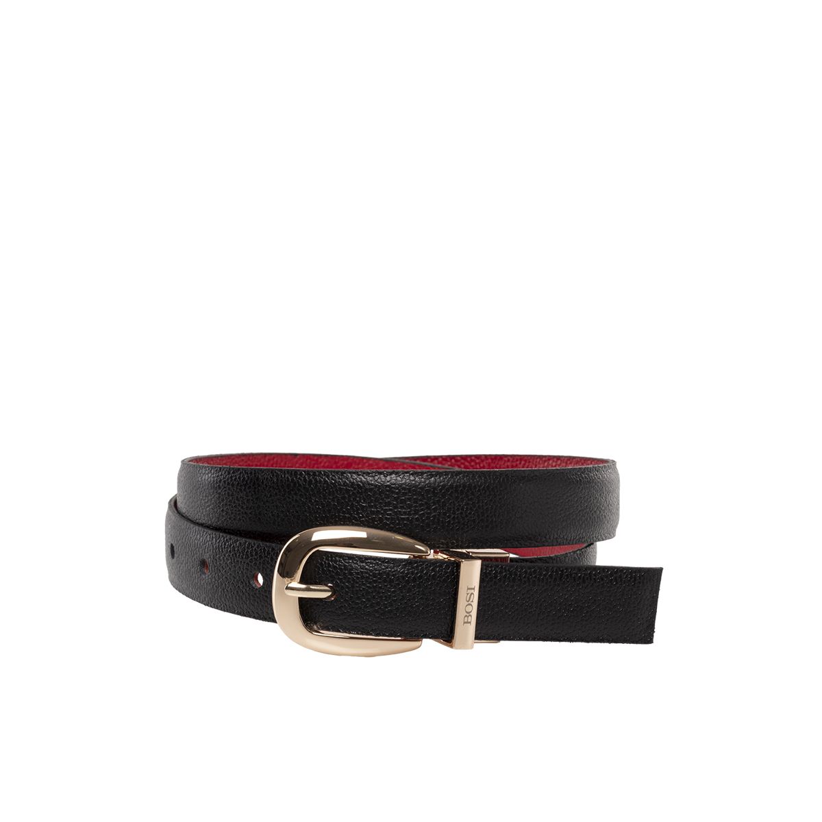 BOSI - Cinturón Doble Faz Para Mujer 676 Negro Y Rojo Bosi