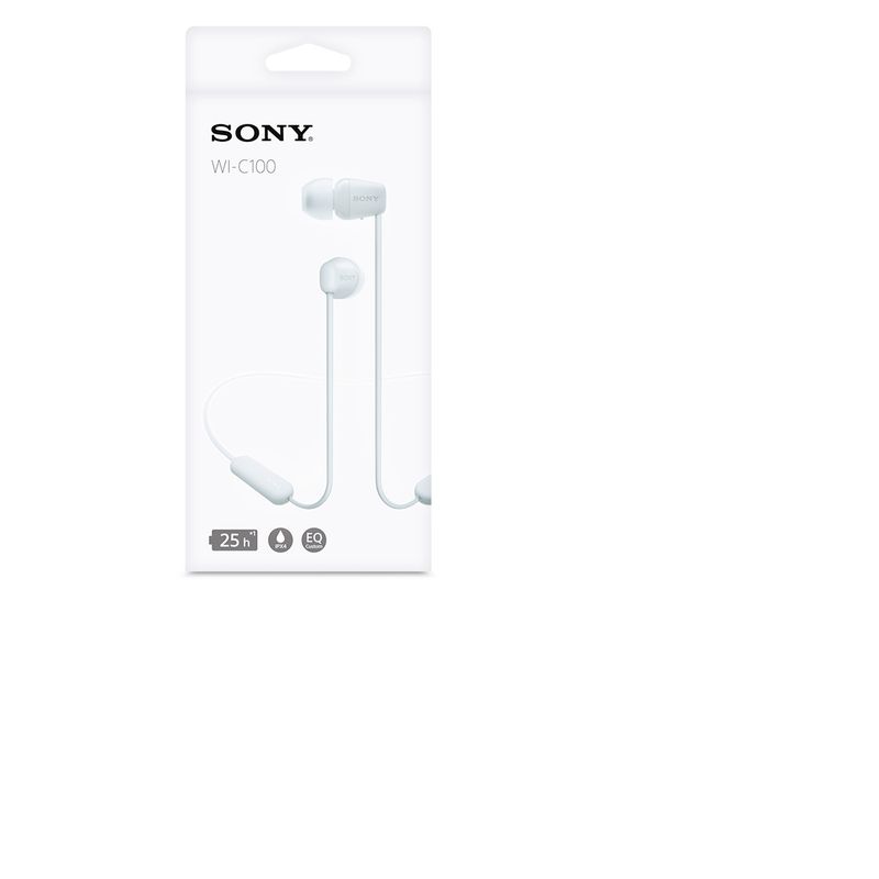 SONY - AUDIFONOS INALAMBRICOS SONY WI-C100 25h COLOR  BLANCO