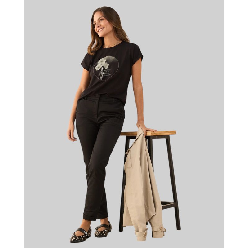 ESPRIT - Pantalón Esprit para Mujer Tiro Alto de Bota Ajustada