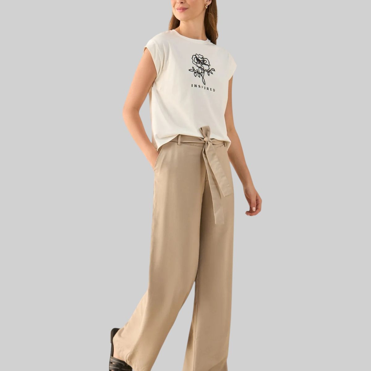 ESPRIT - Esprit Pantalón para Mujer con Elástico Posterior