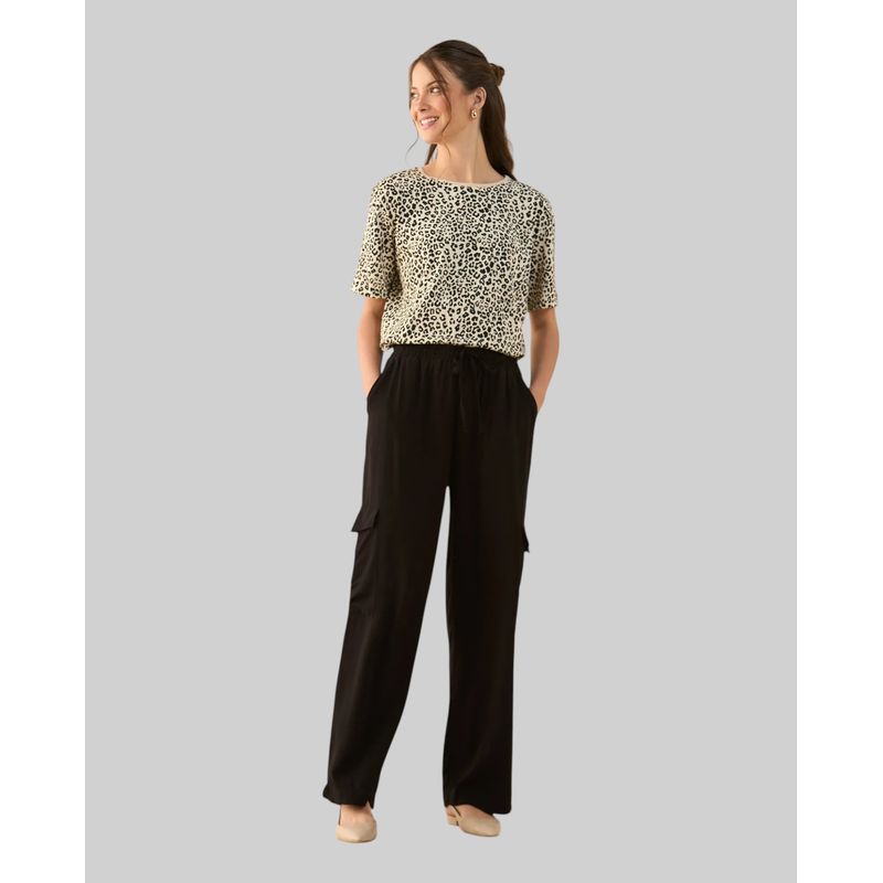 ESPRIT - Pantalón Esprit para Mujer Tela Fuida y Elástico