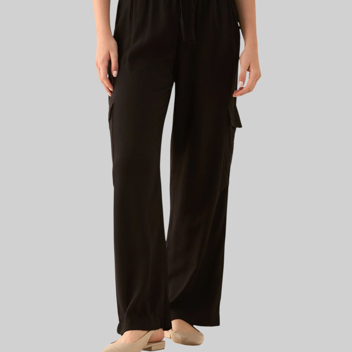 ESPRIT - Esprit Pantalón para Mujer Tela Fuida y Elástico