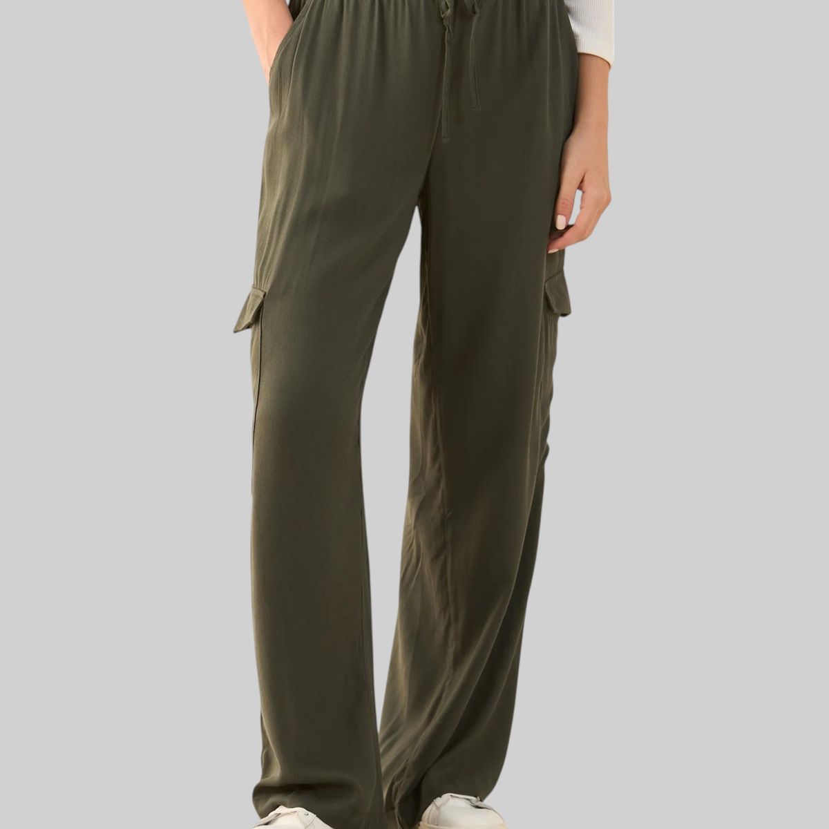 ESPRIT - Esprit Pantalón para Mujer Tela Fuida y Elástico