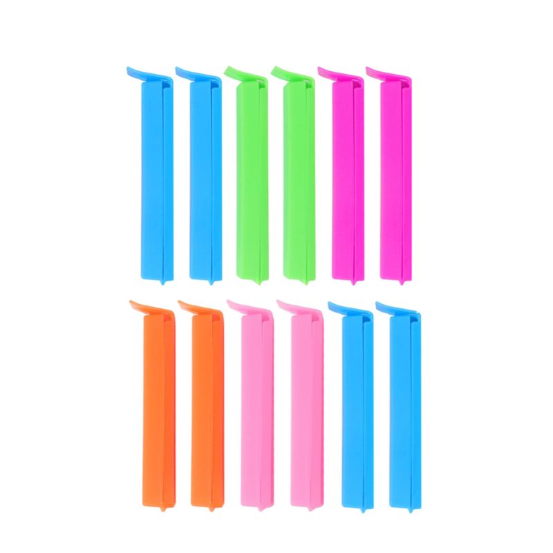 GENERICO - Sellador X 12 Unid Clip Pinza Gancho Plastico De Bolsas Alimentos