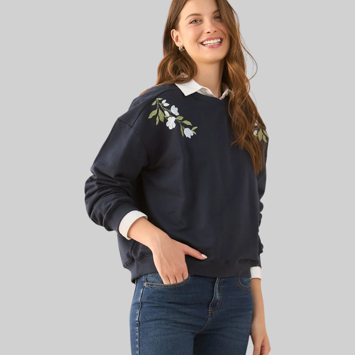 ESPRIT - Esprit Buzo Suéter para Mujer Tejido Diseño Cerrado