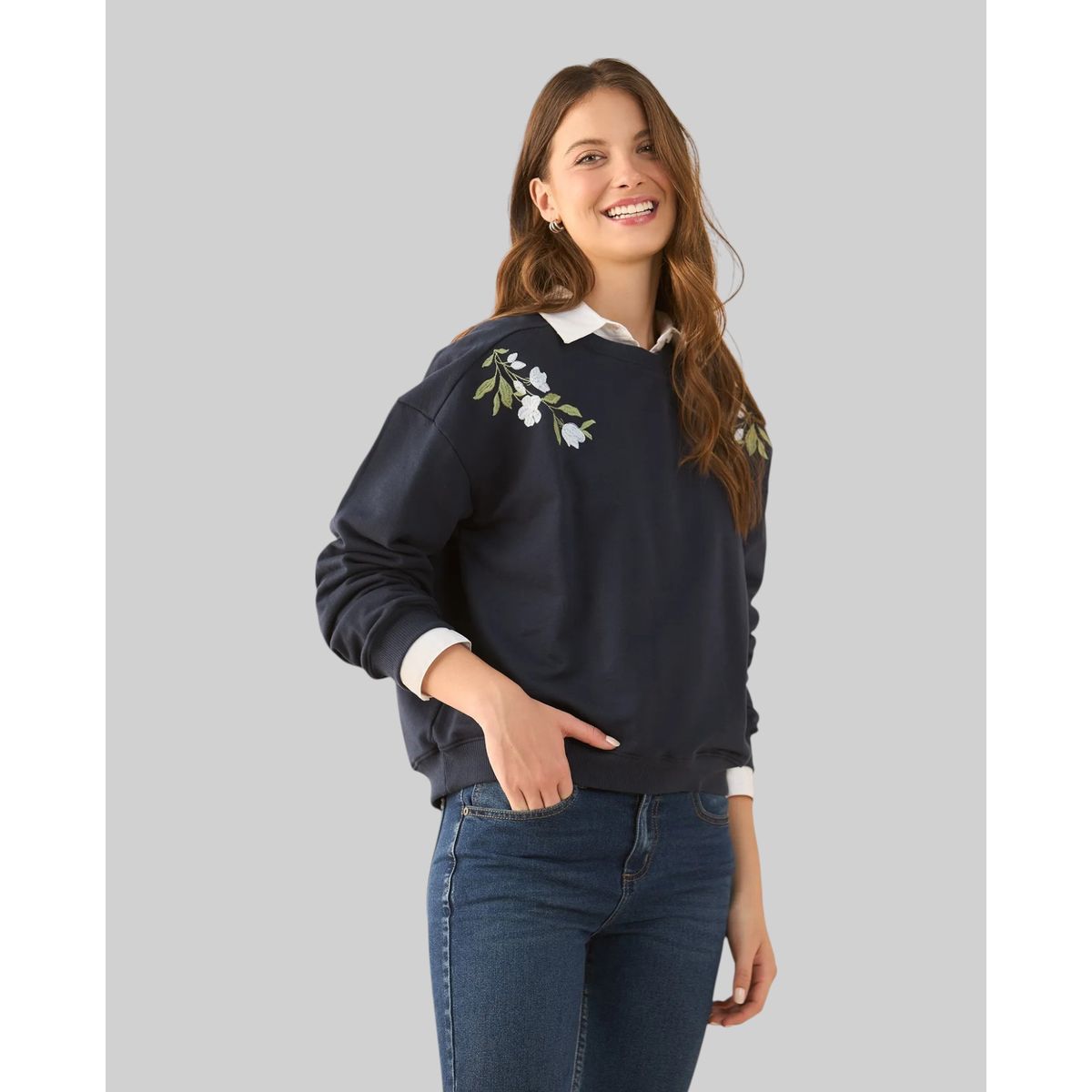 ESPRIT - Esprit Buzo Suéter para Mujer Tejido Diseño Cerrado