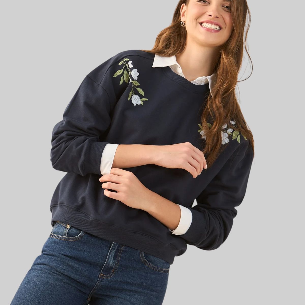 ESPRIT - Esprit Buzo Suéter para Mujer Tejido Diseño Cerrado