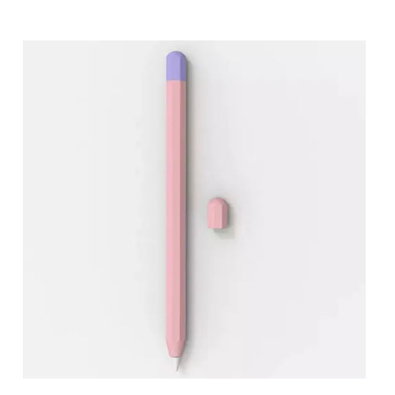 GENERICO - Funda Goma Silicona Para Apple Pencil 2 Generación Rosa