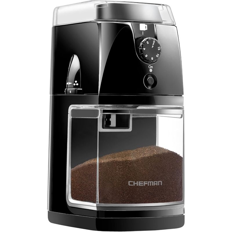 CHEFMAN - Molino Cafe Eléctrico Triturador Especias Granos 17 Modos