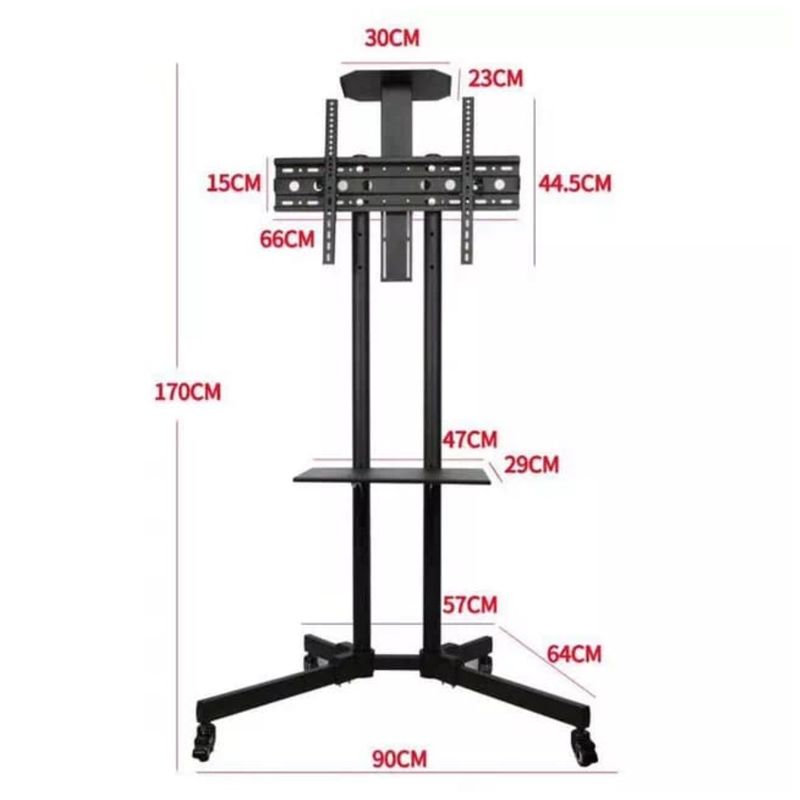 GENERICO - soporte TV de piso, stand, pedestal, hasta 65" Ref: YD 1500