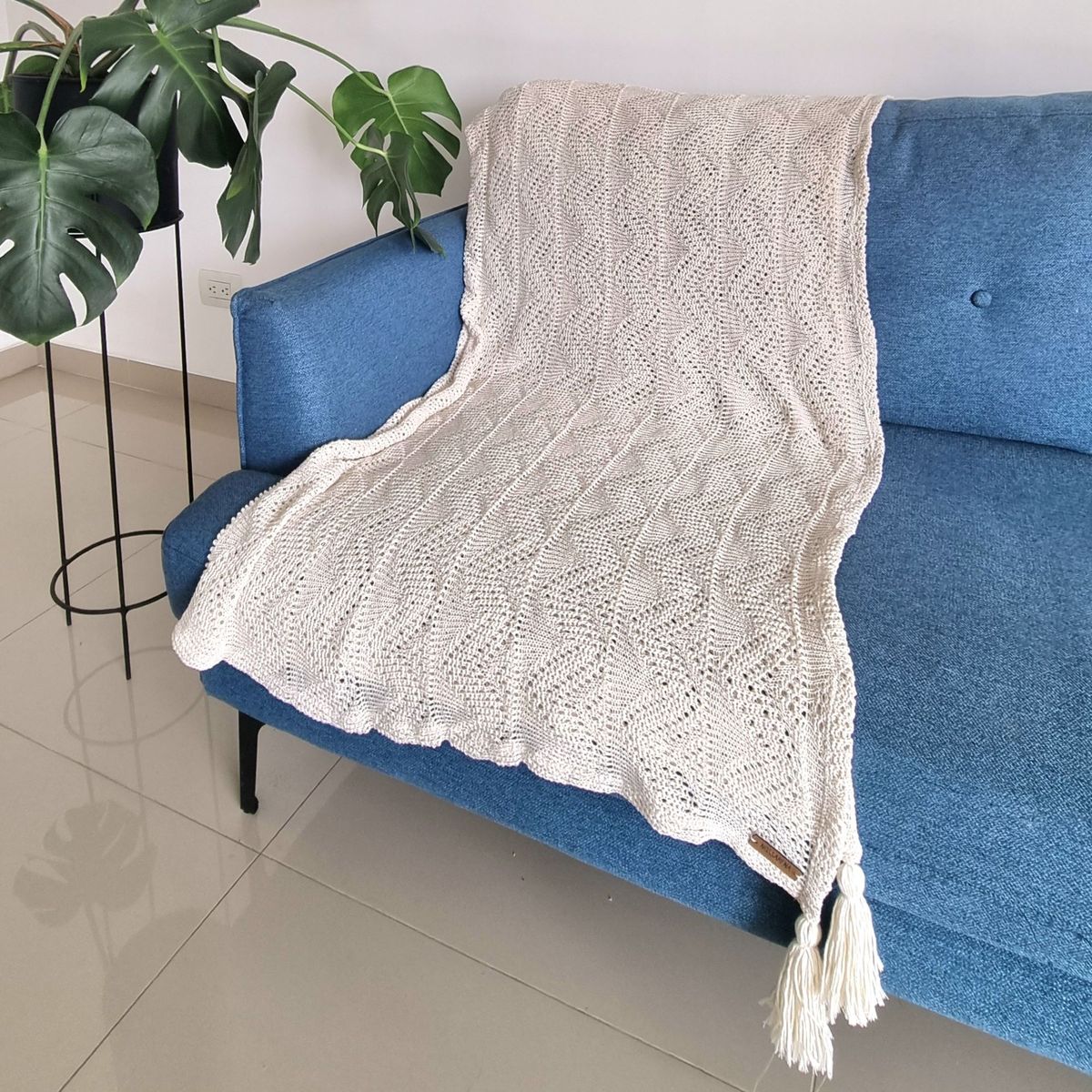 NOSSARENA - Manta Romance color beige 120x140mt