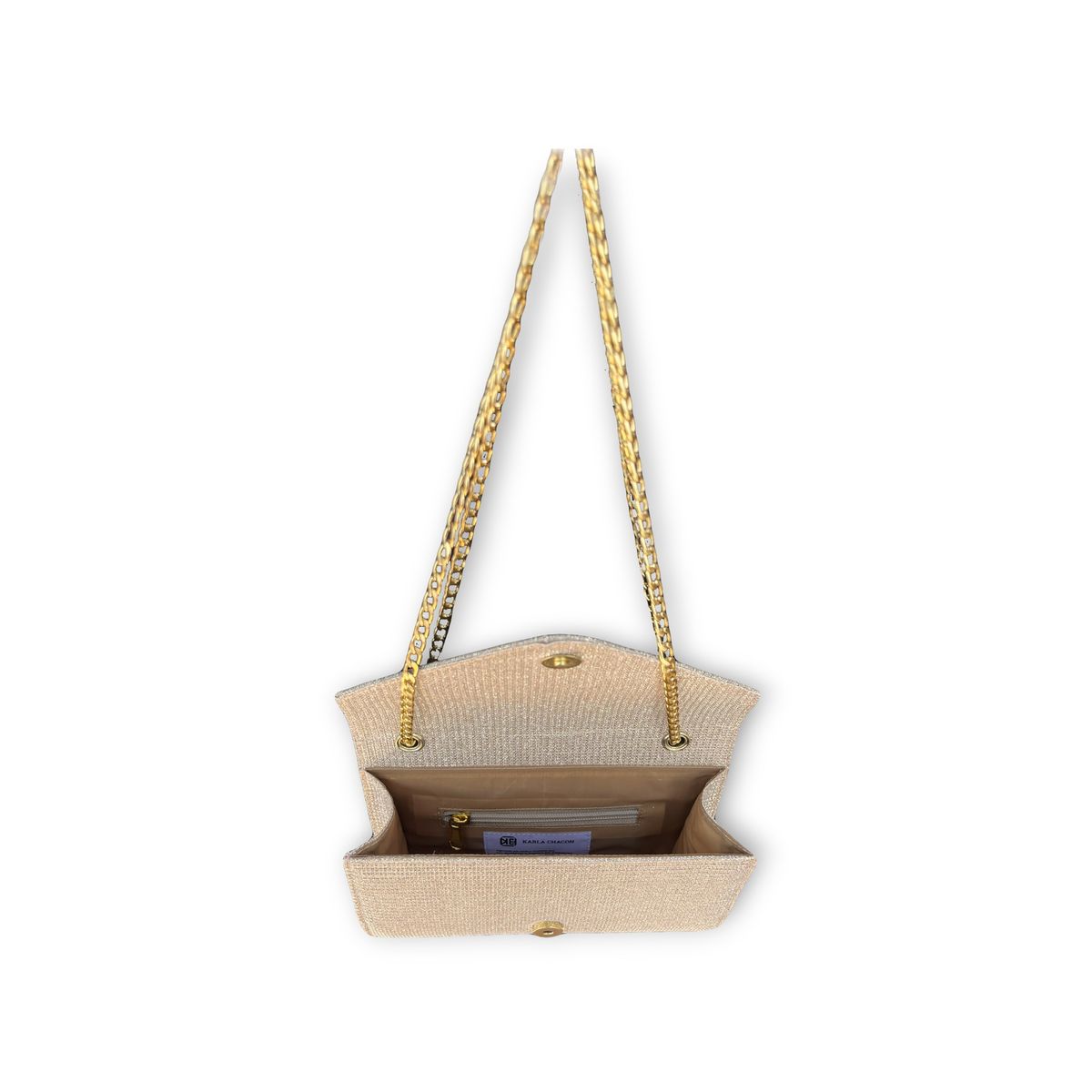 KARLA CHACON - Bolso Cartera Sobre Clutch elegante Karla Chacon Dorado Maite
