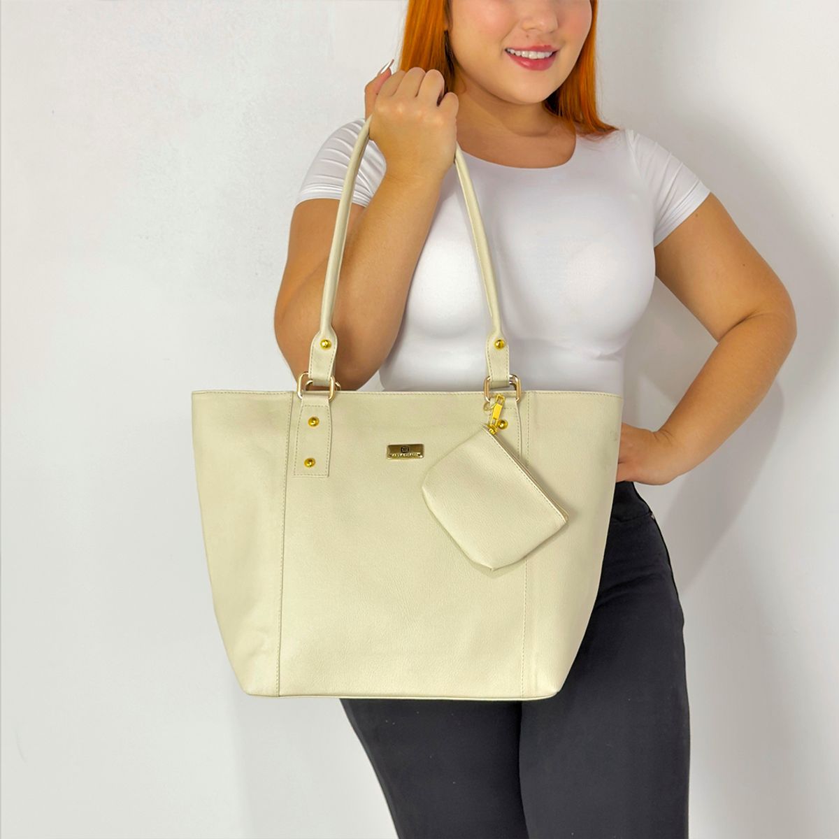 KARLA CHACON - Bolso Dama Cartera Mujer Karla Chacon  Mila Beige