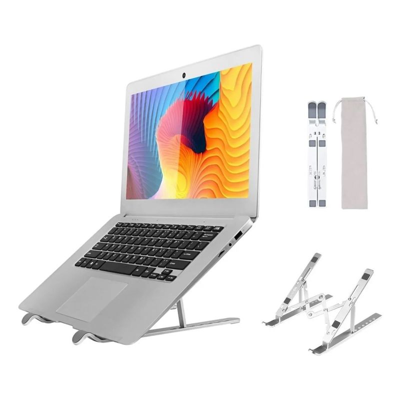 GENERICO - Base Soporte Portatil Aluminio Mac Macbook 10-16 Pulgadas