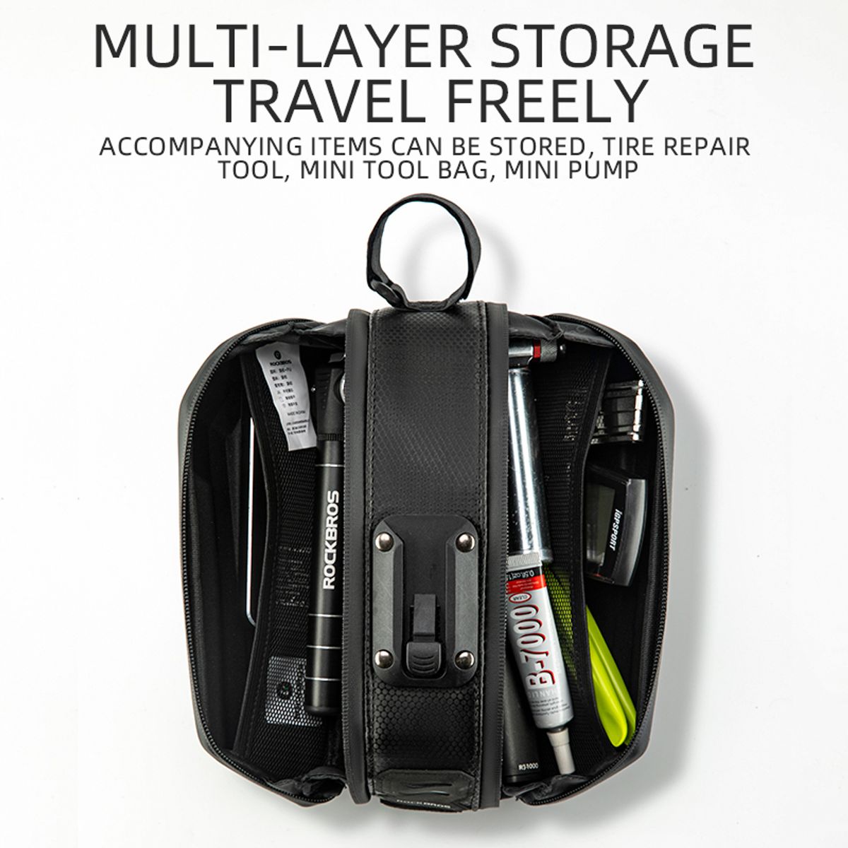 ROCKBROS - Maleta Sillin Bicicleta Impermeable Alforja Bicicleta