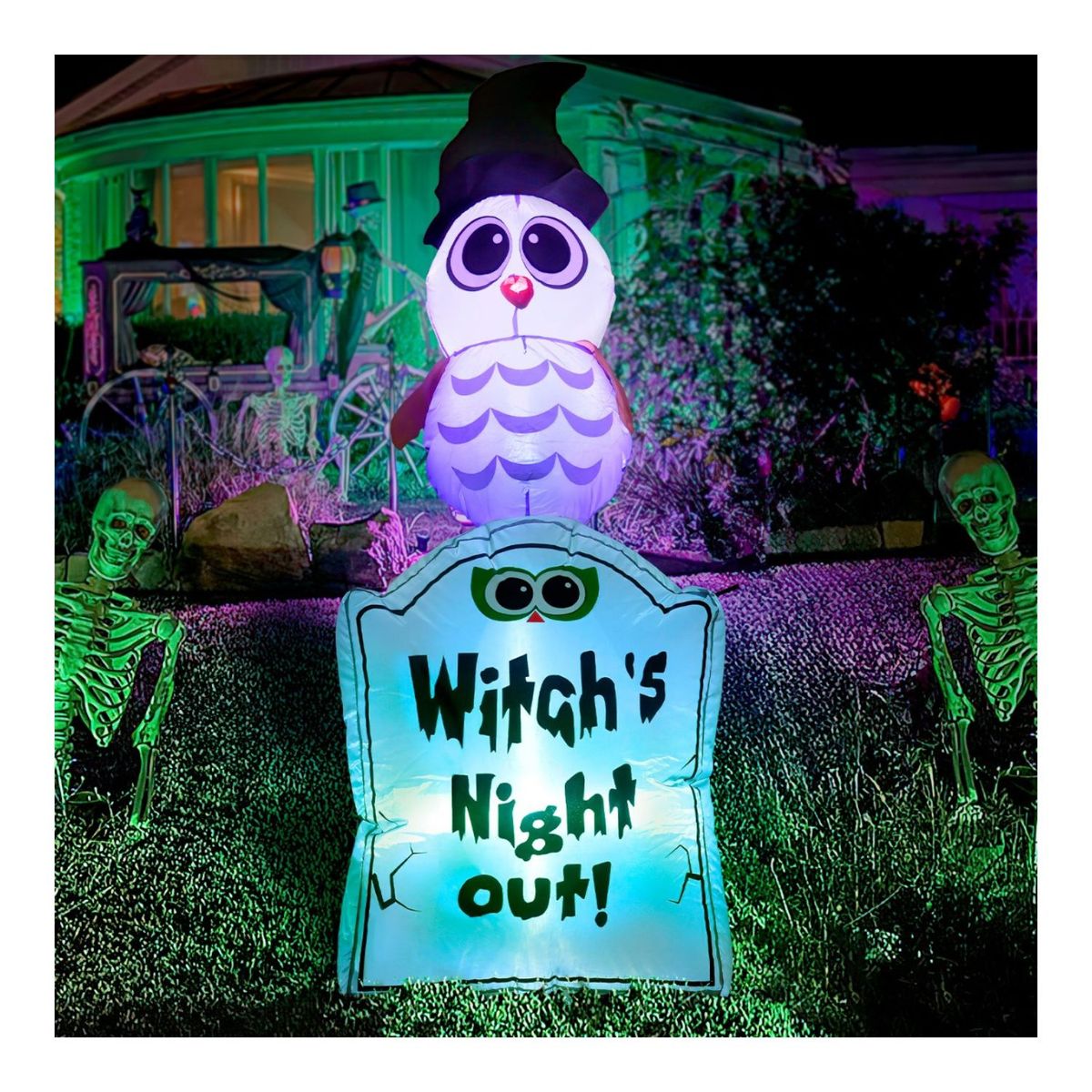 RACK PACK - Decoración Inflable Halloween Tumba Fantasma Dia De Muertos Led