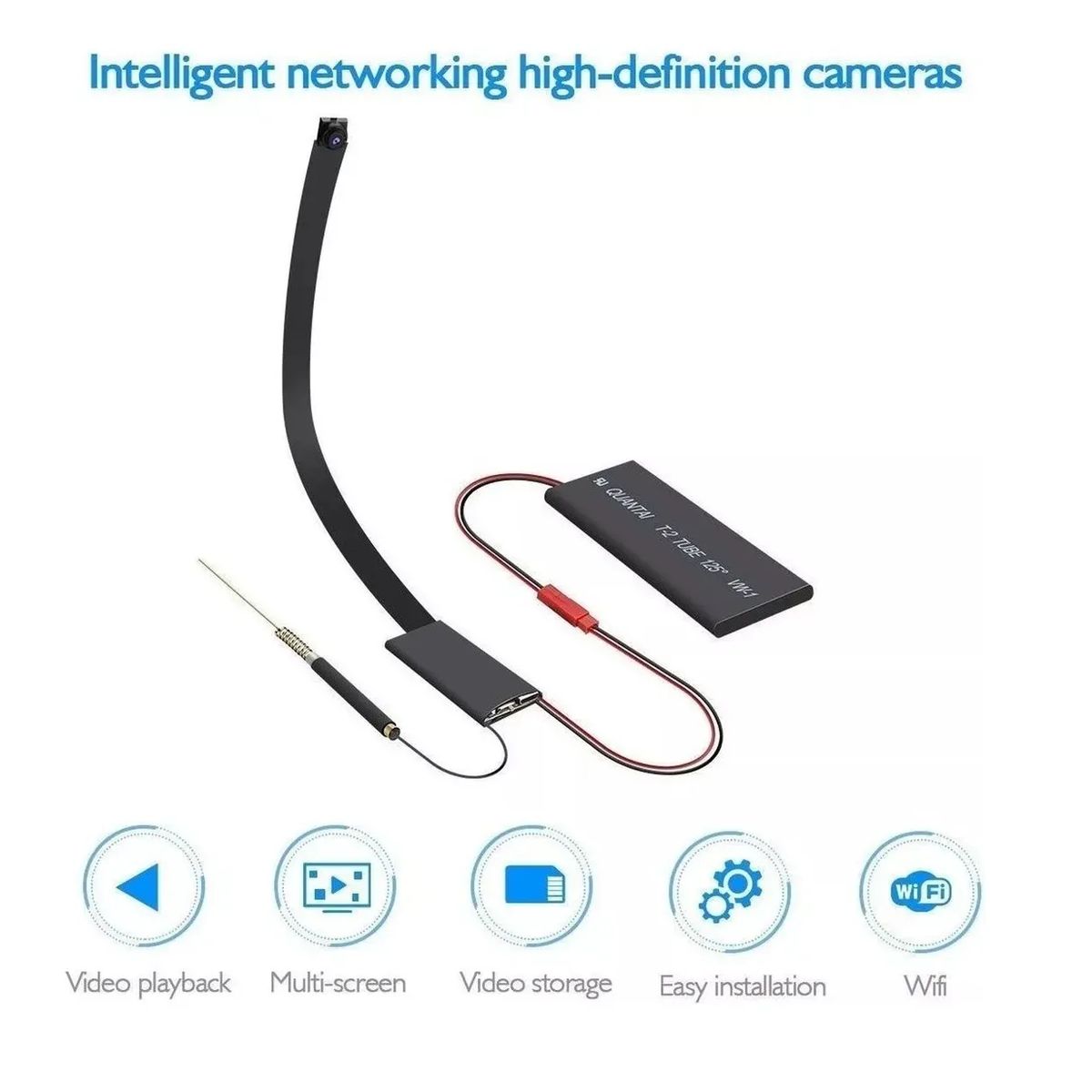 GENERICO - Mini Camara Espia Wifi Ip Hd 1080p 32gb Incluidos Color Negro