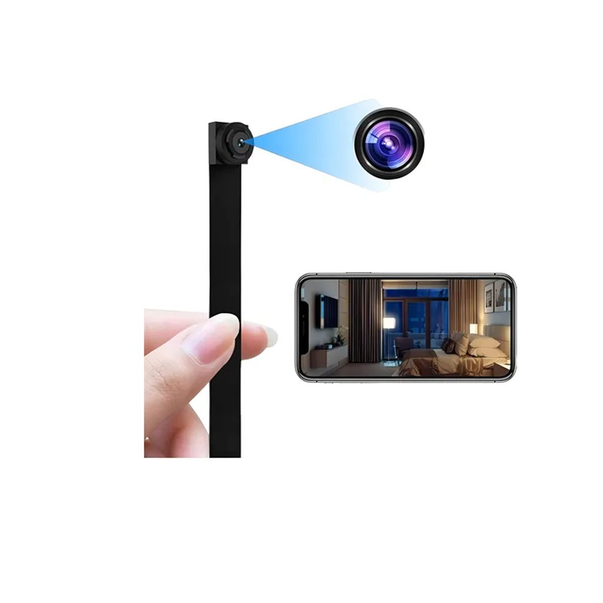GENERICO - Mini Camara Espia Wifi Ip Hd 1080p 32gb Incluidos Color Negro