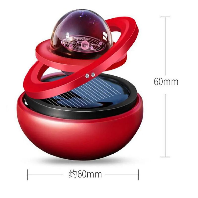GENERICO - Ambientador Solar Doble Anillo Giratorio para carro