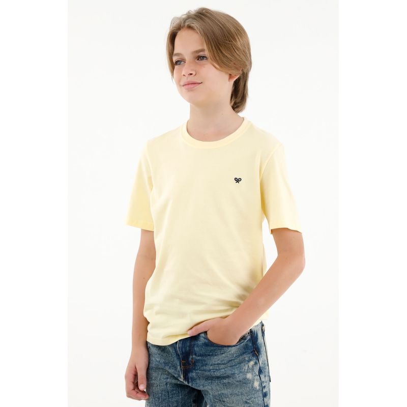 TENNIS - Camiseta manga corta amarilla para niño