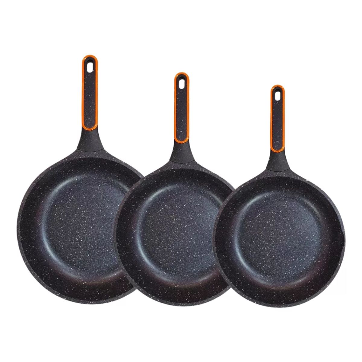 SWISSHOME - Sartenes De Mármol Antiadherente Con Tapa 6 Piezas Swisshome