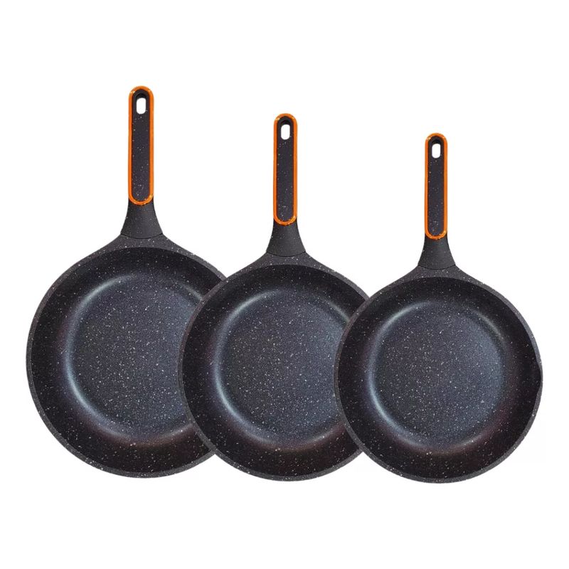 SWISSHOME - Sartenes De Mármol Antiadherente Con Tapa 6 Piezas Swisshome