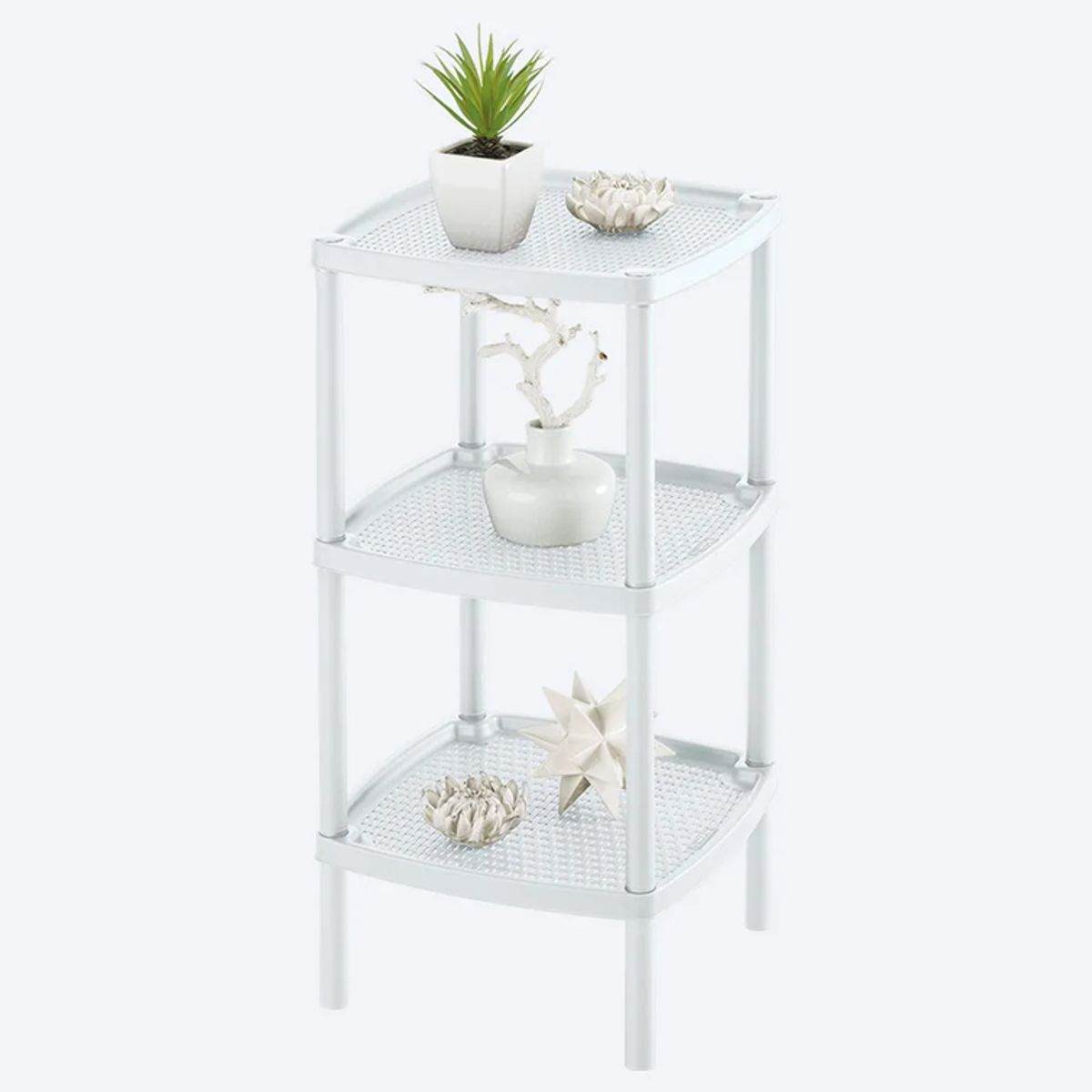 RIMAX - Mesa Multiusos 3 Niveles Rimax Blanco