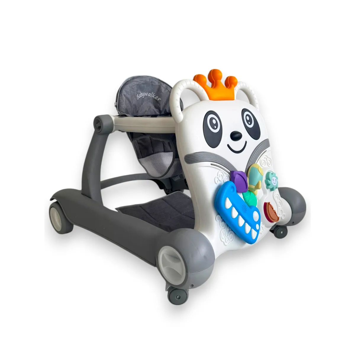 KIDSHOP - Andadera Caminador Musical 2 En 1 Bebes Panda Blanco 313B