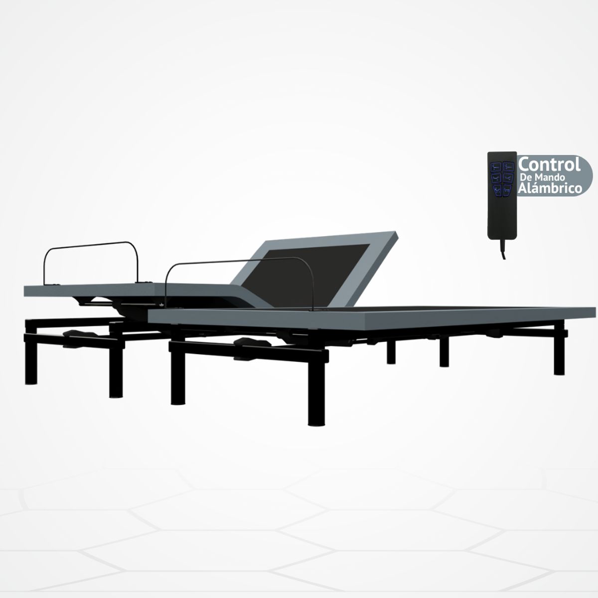 GENERICO - Cama Eléctrica Ajustable EasyBed  Medida 200x200 DIVIDIDA  Sin Colchón