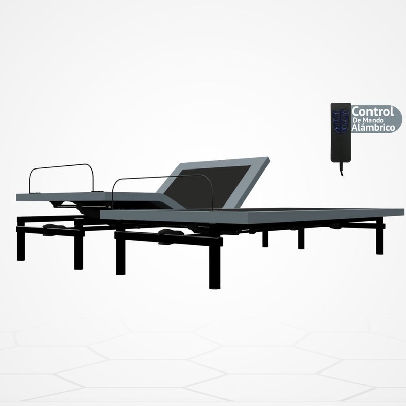 GENERICO - Cama Eléctrica Ajustable EasyBed  Medida 200x200 DIVIDIDA  Sin Colchón