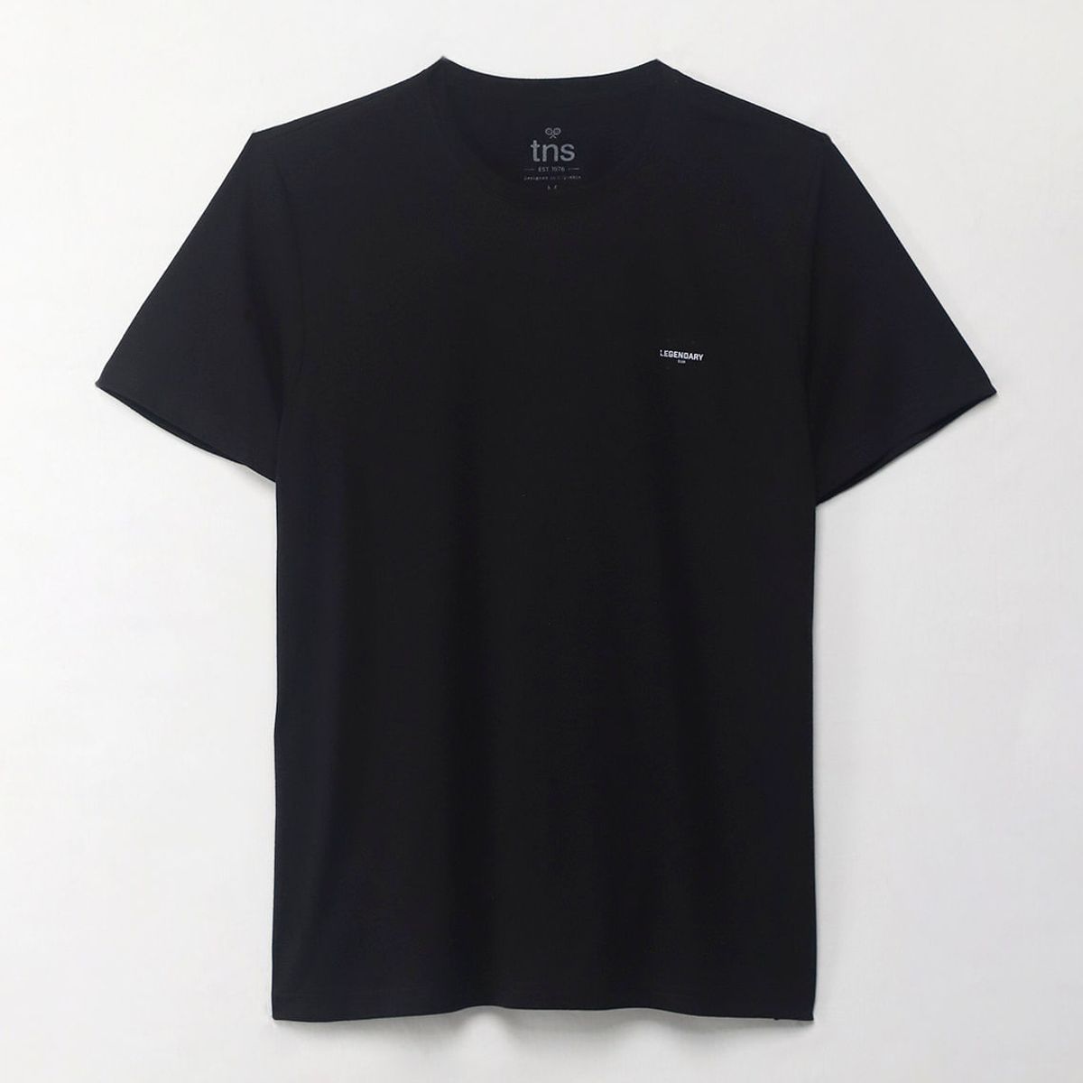 TENNIS - Camiseta manga corta estampada negra para hombre