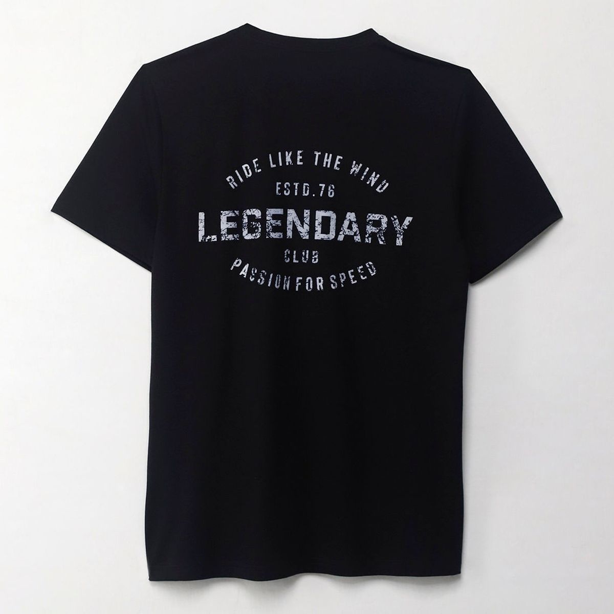 TENNIS - Camiseta manga corta estampada negra para hombre