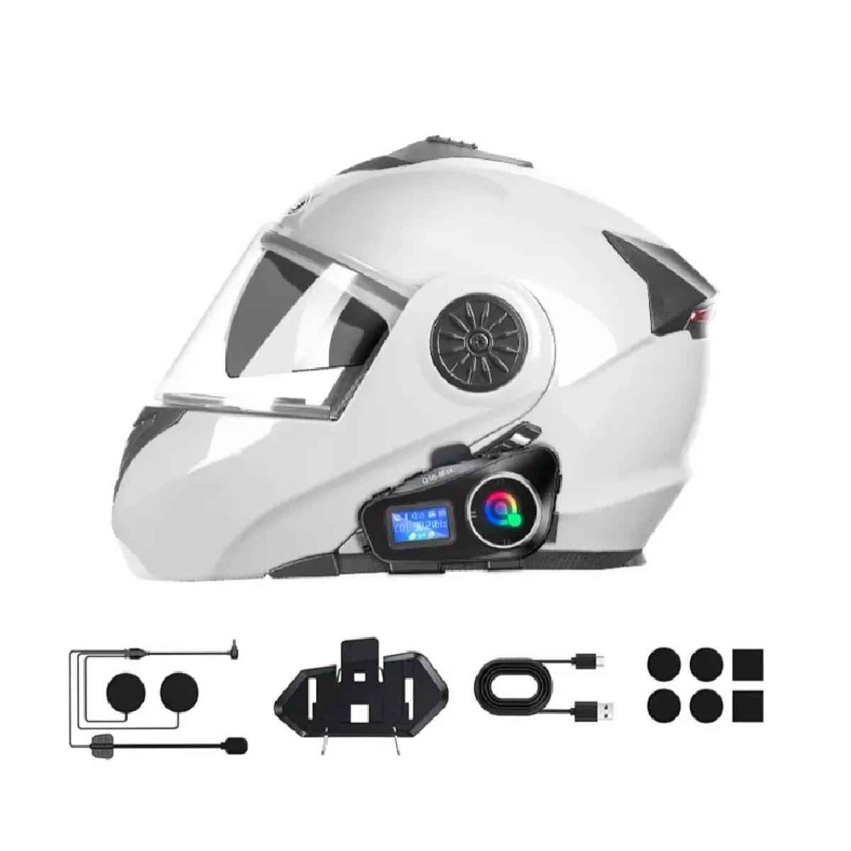 SKY - Intercomunicador Para Moto Q58 Rgb Musica Bluetooth 25 Horas