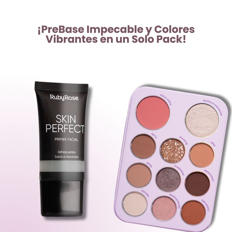 GENERICO - Primer Maquillaje Paleta Sombras 9en1 Rubor Iluminador