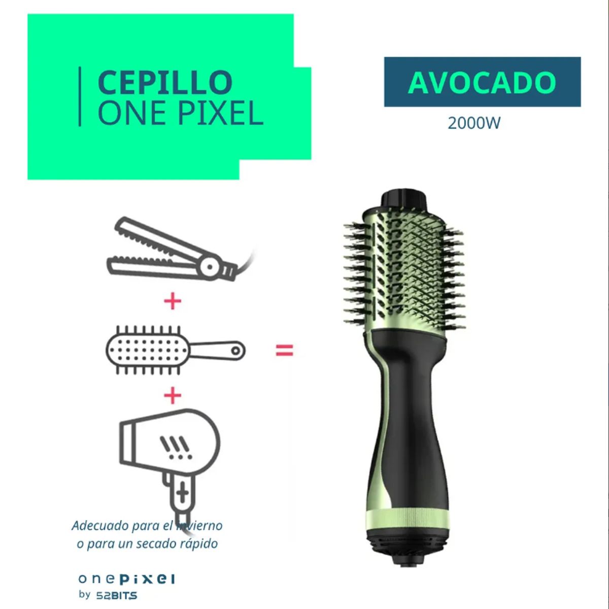 ONE PIXEL - Cepillo Secador Avocado de Aguacate